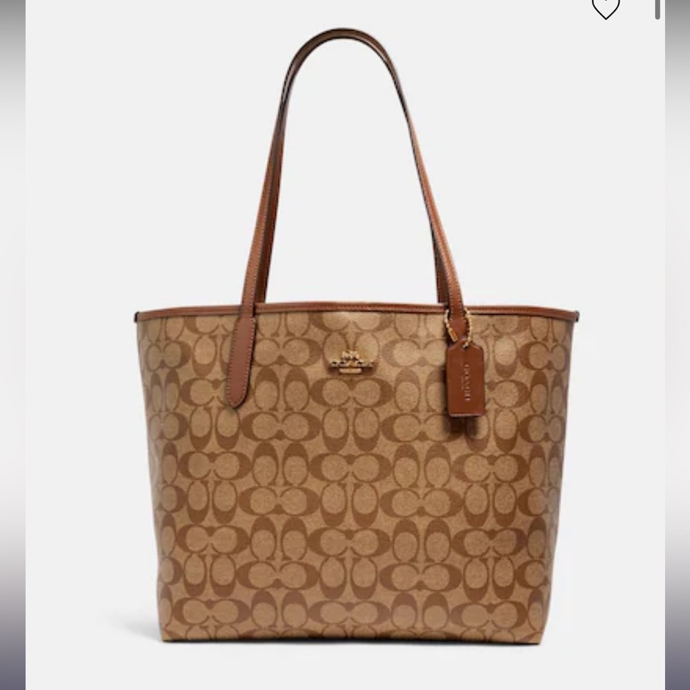 Coach canvas tote bag